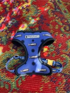 Pawsitivity Reversible Dog Harness Whale & Lighthouse